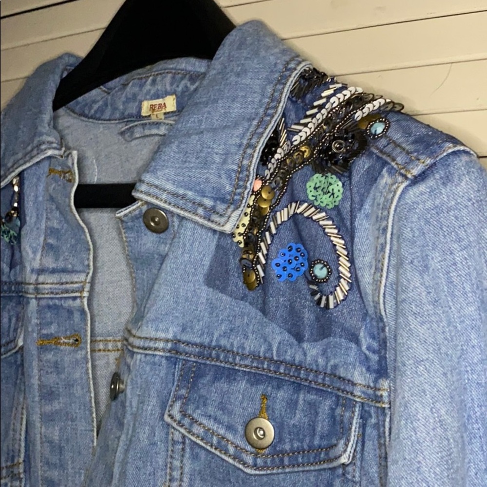 Reba Embellished Denim Jacket - Picture 2 of 4